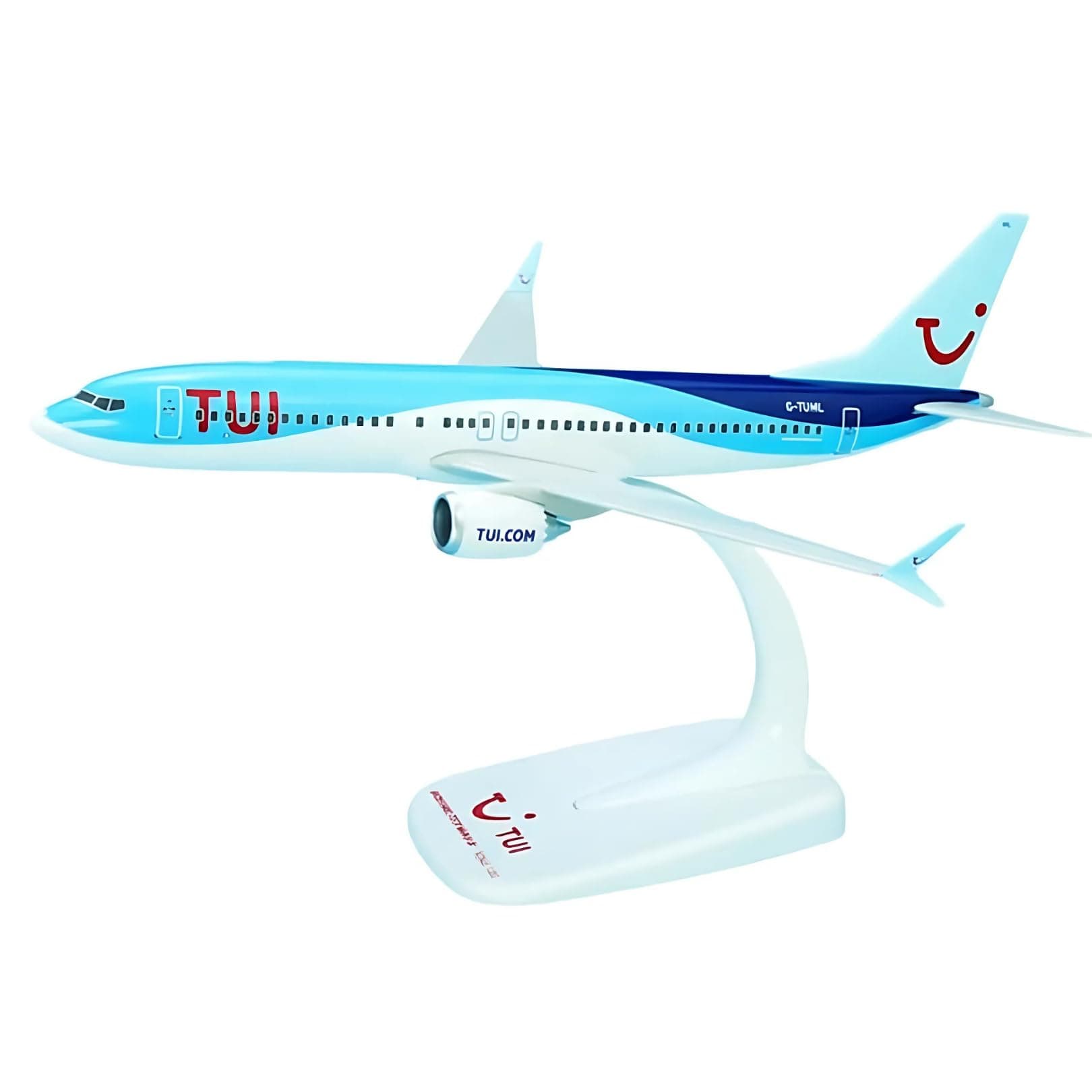 Model Airplane TUI Boeing 737 Max 8 'Malta' in 1/200 Scale Plane Model for display with stand, push together Model Aircraft for collectors, 21cm length