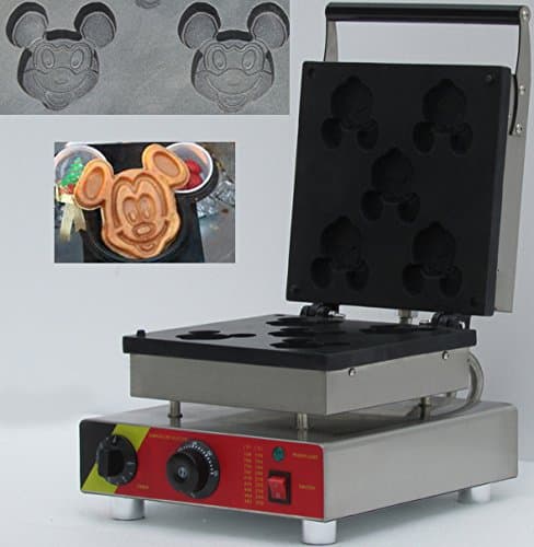 three pcs mickey minnie mouse shape belgian waffle maker/ commercial waffle maker/ waffle baker