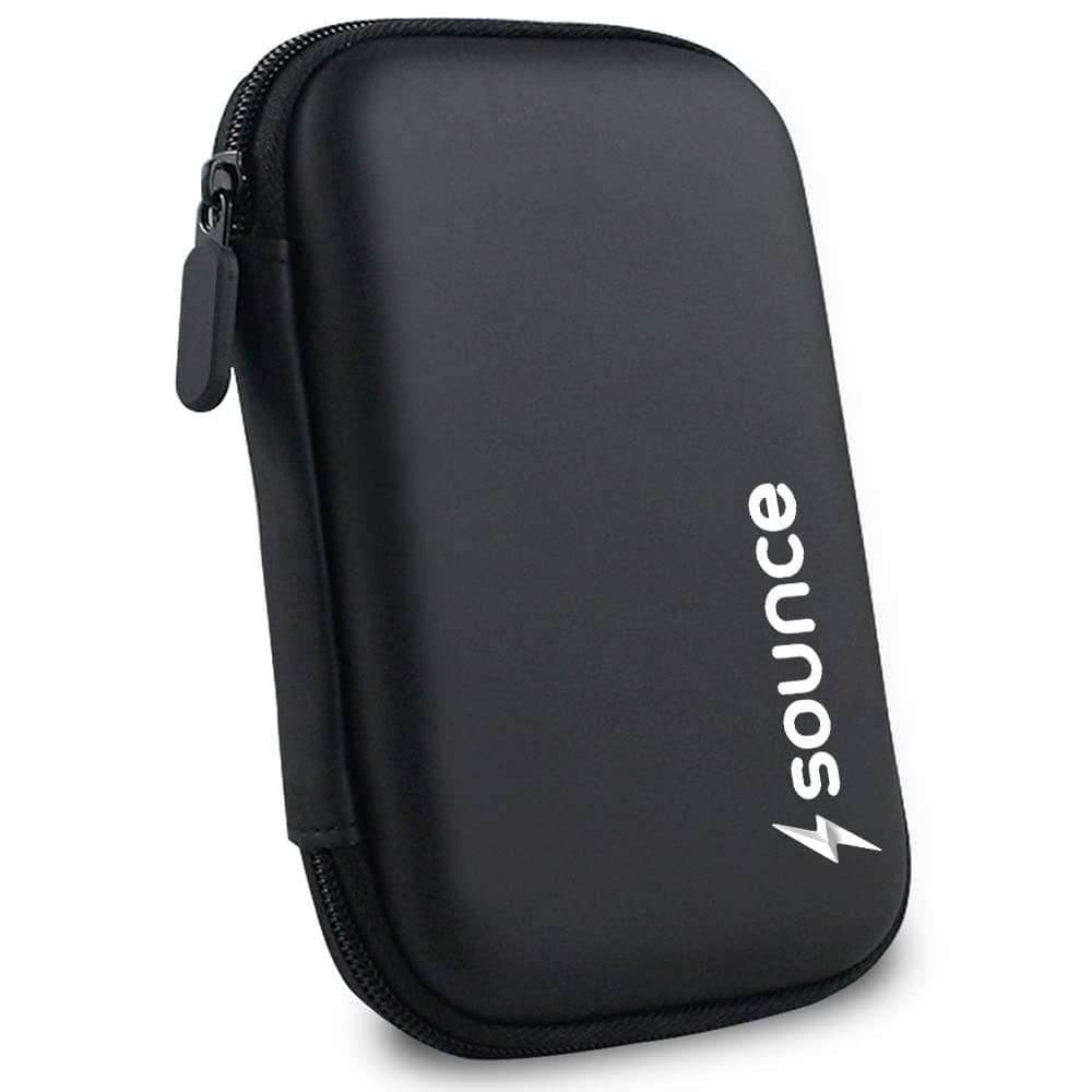 Sounce Hard Disk Drive Pouch case for 2.5" HDD Cover WD Seagate Slim Sony Dell Toshiba (Black)