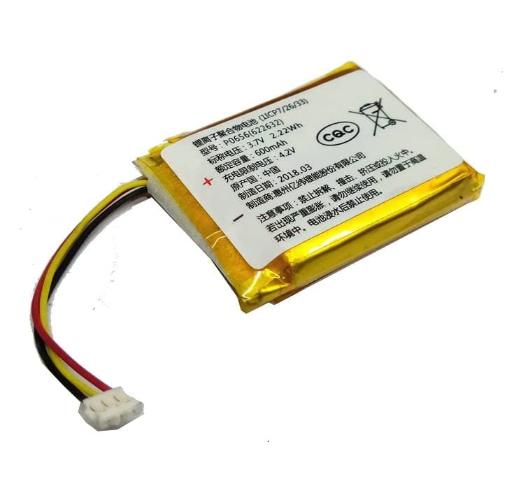 3.7V 600 mAH (Lithium Polymer) 3 Pin Connector Rechargeable Battery