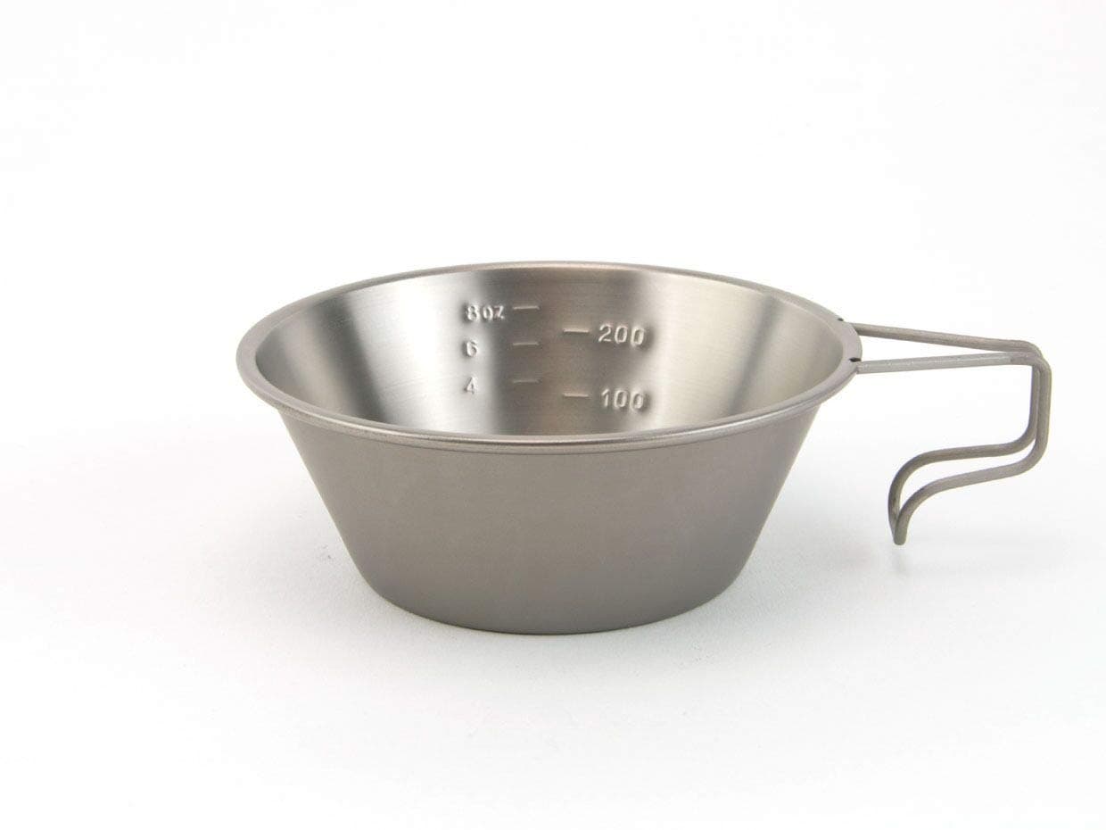 Snow Peak E-104 Titanium Backpackers Cup, Silver, D 4. 8" H 1. 75" 10. 9 fl. oz.