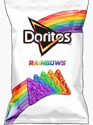 Rainbow Doritos Sticker - 5" Sticker Graphic -Auto Wall Laptop Cell Truck Sticker - Easy Stick Sticker Graphic