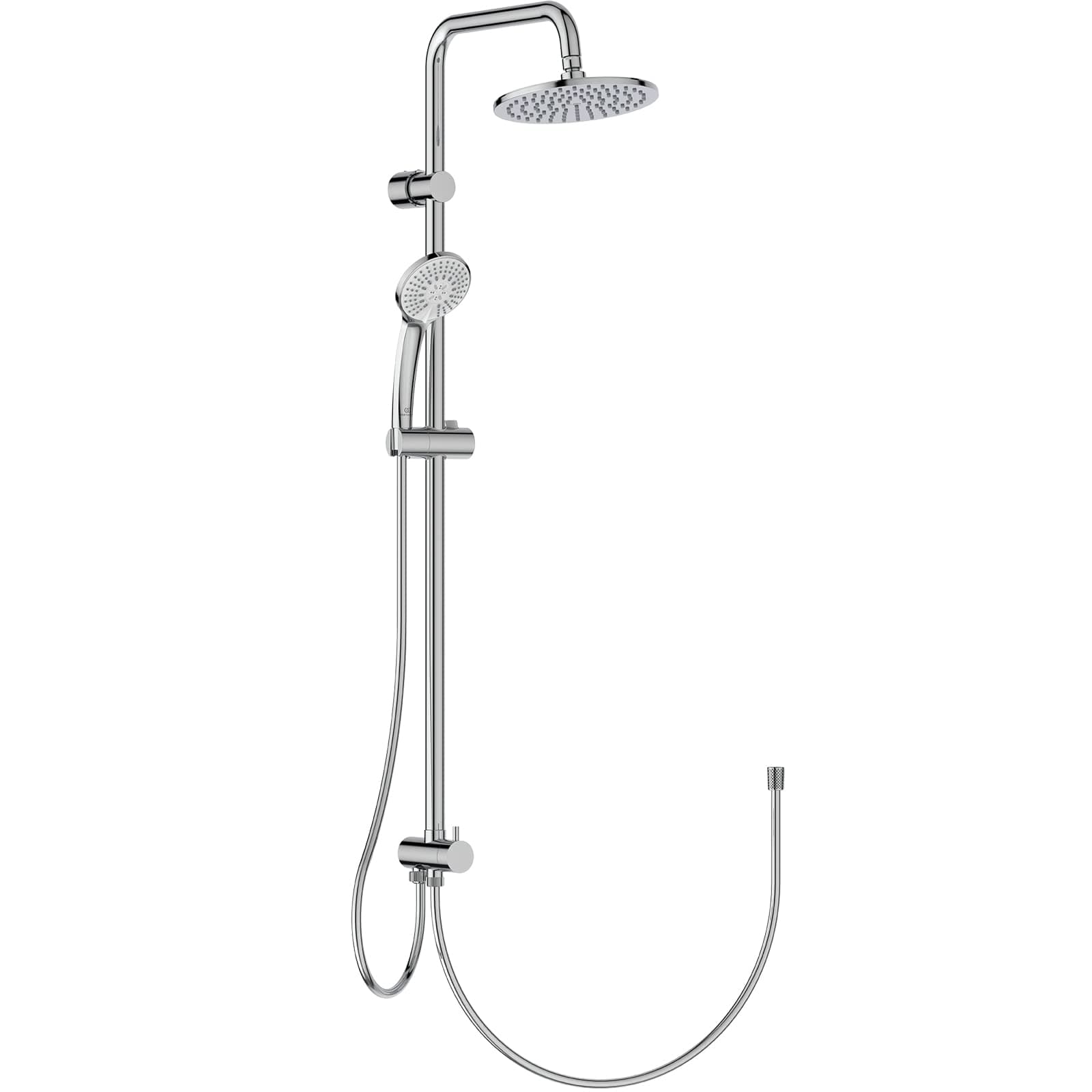 Rain Dual Shower System for Exposed Shower Mixers, Chrome
