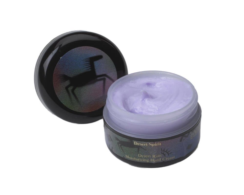 0.5 oz Desert Rain Hand Cream Enriched with Botanicals, Succulents, Vitamins. Fragranced with Warm Woody Vanilla