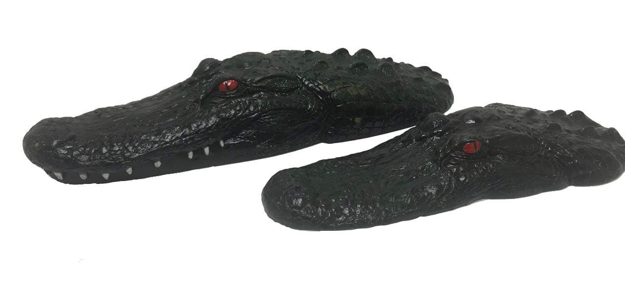 TJB 22" & 28" Alligator Head Decoy Kit with Reflective Eyes for Canada Geese & Blue Heron Control