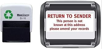Return to Sender Stamp – Self Inking Red Ink - 24 x 7mm