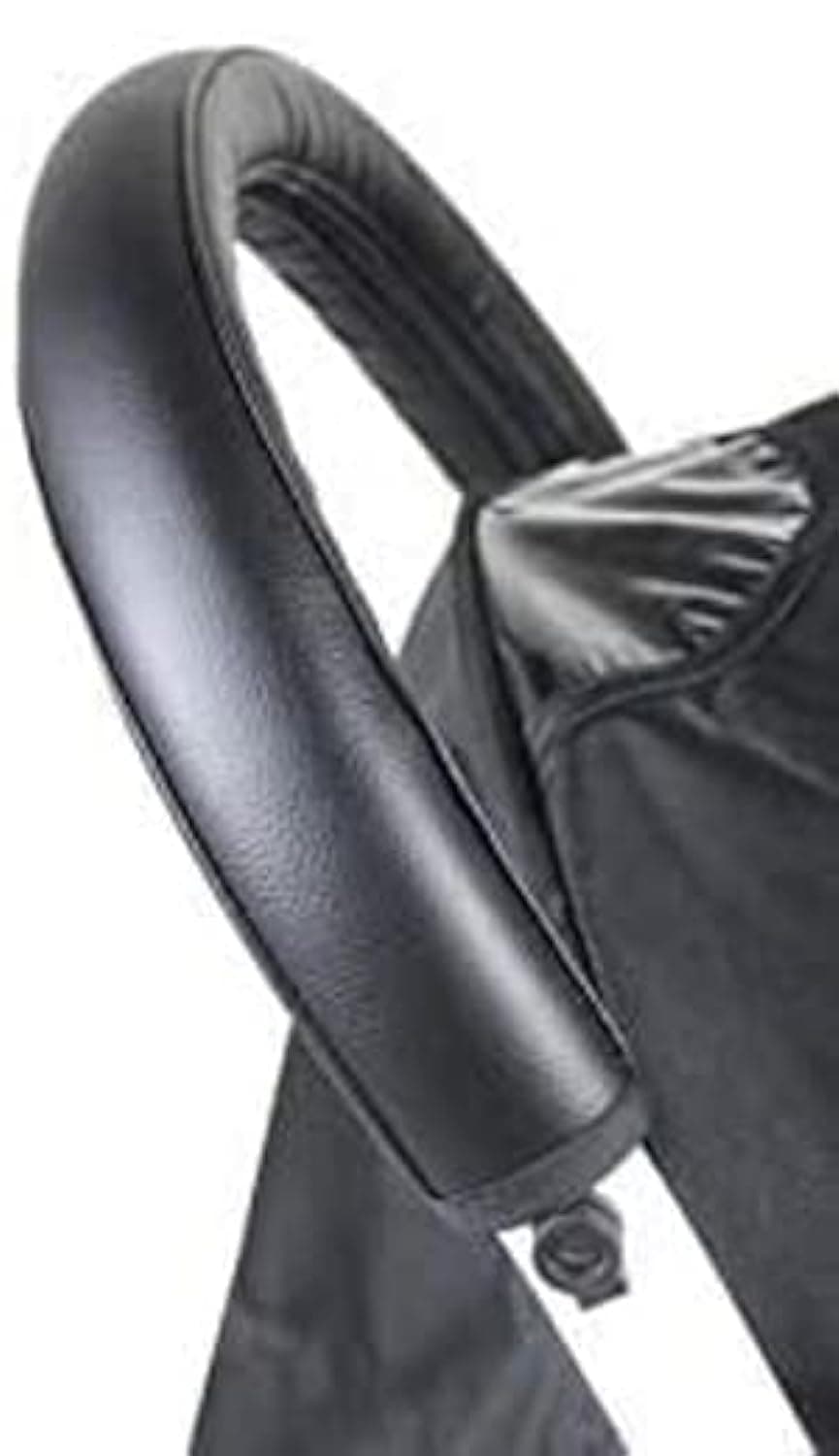 – Baby Stroller Protective Handle Cover Black, Stroller Accessories for Babyzen Yoyo Yoya, Armrest Handle Zipper Pu Leather Protective Case Cover