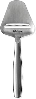 BOSKA Stainless Steel Cheese Slicer - Copenhagen For All Types of Cheese - Multi-Functional Cheese Slicer - Handheld Slicer - Silver Non-Stick - Dishwasher Safe - For Kitchen Cooking