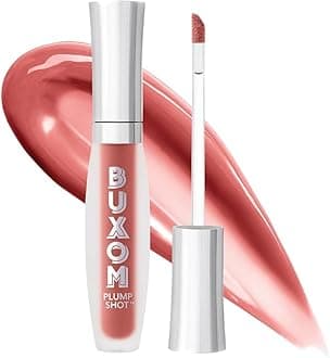 Buxom Plump Shot Peptide-Infused Lip Serum, Lip Plumping Gloss, Formulated with Advanced Peptides, Hyaluronic Acid, Avocado & Jojoba Oil