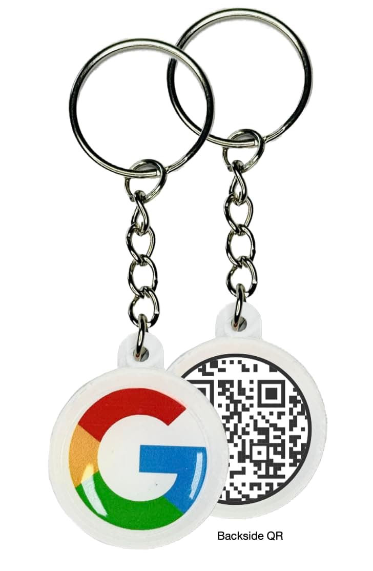 Tap Tag Review Keychain with QR, compatible with Google, Instant reviews, boost reputation