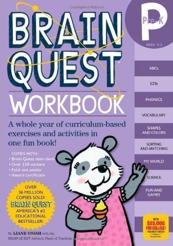 Brain Quest Pre-K Workbook [With Stickers] by Onish, Liane Pap/Crds/P Edition (2008)