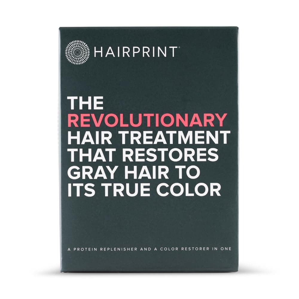 Hairprint True Color Restorer in Brown | Patented for Restoring Gray Hair | Replenishes Natural Pigment | Adds Body, Strength, & Texture | At-Home Treatment | Dye-Free & Non-Toxic