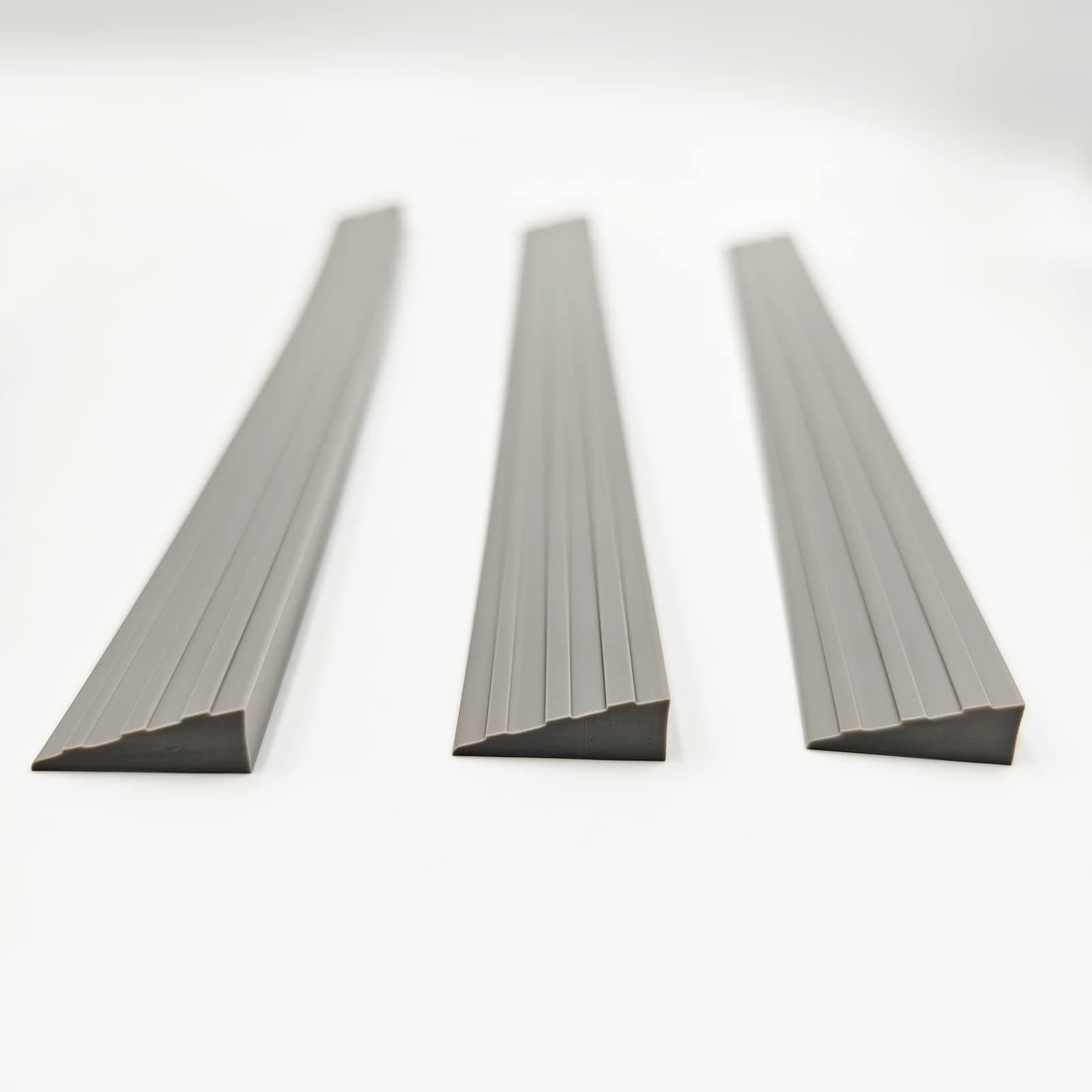 1cm Rise Non Slip Solid Rubber Portable Sill Scooters Ramp,in & Outdoor Doorway Threshold Ramps for Wheelchair,Home Entry.Bathroom Floor Tile Threshold Transition Strip,Edge Trim Reducer Molding Grey
