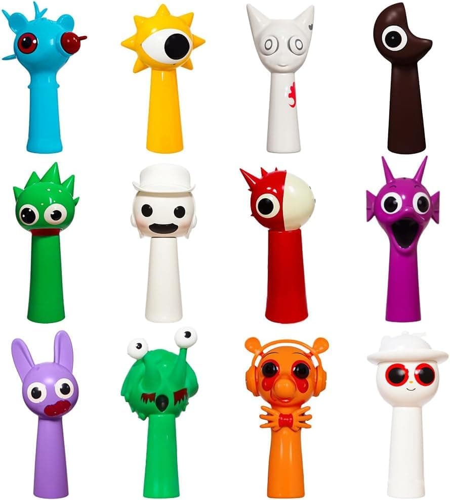 Sprunki Action Model Collection - Owakcx Simon, Durple, Jevin Dolls for Horror Game Fans - Christmas & Birthday Gifts for Adults (12pcs-3)