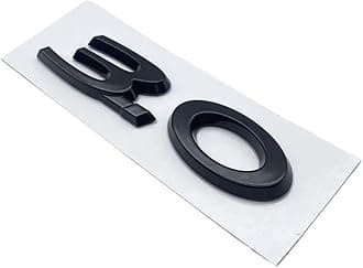 Letter Emblem Chrome Glossy Black ABS 3.0 5. V6 V8 20T 25T 30T 35T Fit for Jaguar XJ F-Type F-PACE E-PACE Badge Trunk Logo(Glossy Black 3.0)