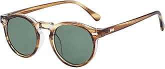 Vintage Polarized Sunglasses for Men Round Sunglasses UV400 Protection Retro Hand-crafted Acetate Frame