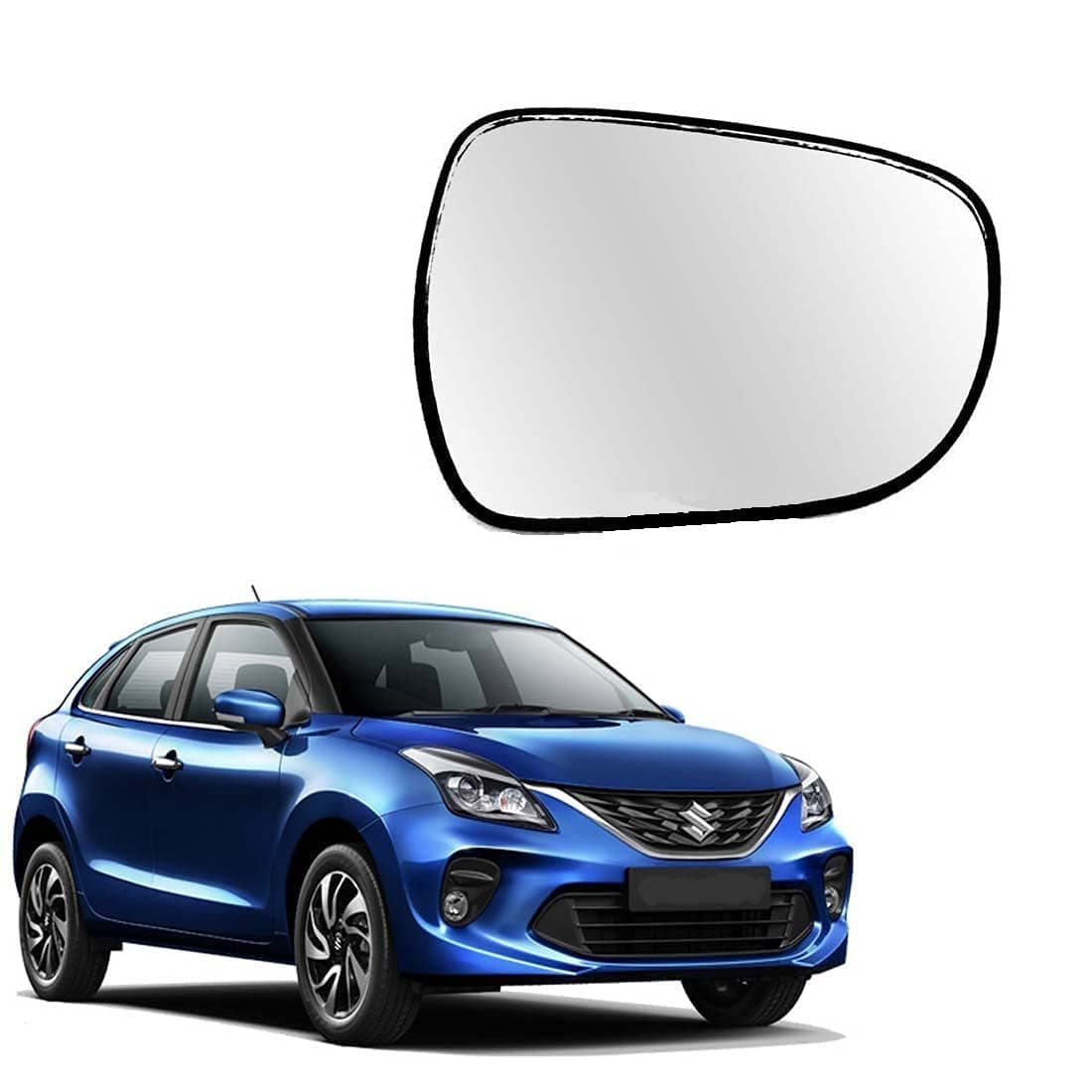 orvm Right (Driver) Side Rear View Mirror Glass for Maruti Suzuki Baleno 2015-2024 Model
