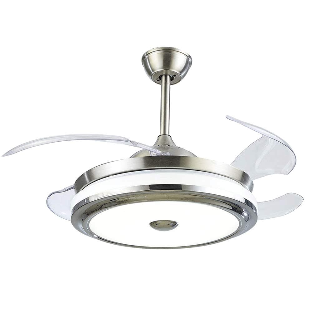 Modern 36 Inch Ceiling Fan Lights with, Retractable Invisible Blades and Remote Control Ceiling Lamp, with Silent Motor Ceiling Fan Lamps, for Living Room Bedroom Restaurant Chandelier