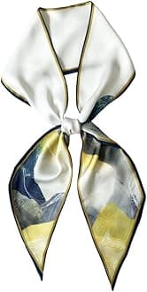 Silk Head Scarf for Hair Fashion Headwrap for Women Lightweight Neck Tie