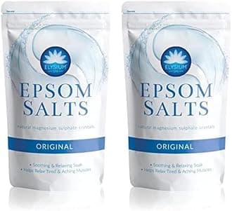 Elysium Spa Natural Original Epsom Salts 1Kg (Pack of 2)