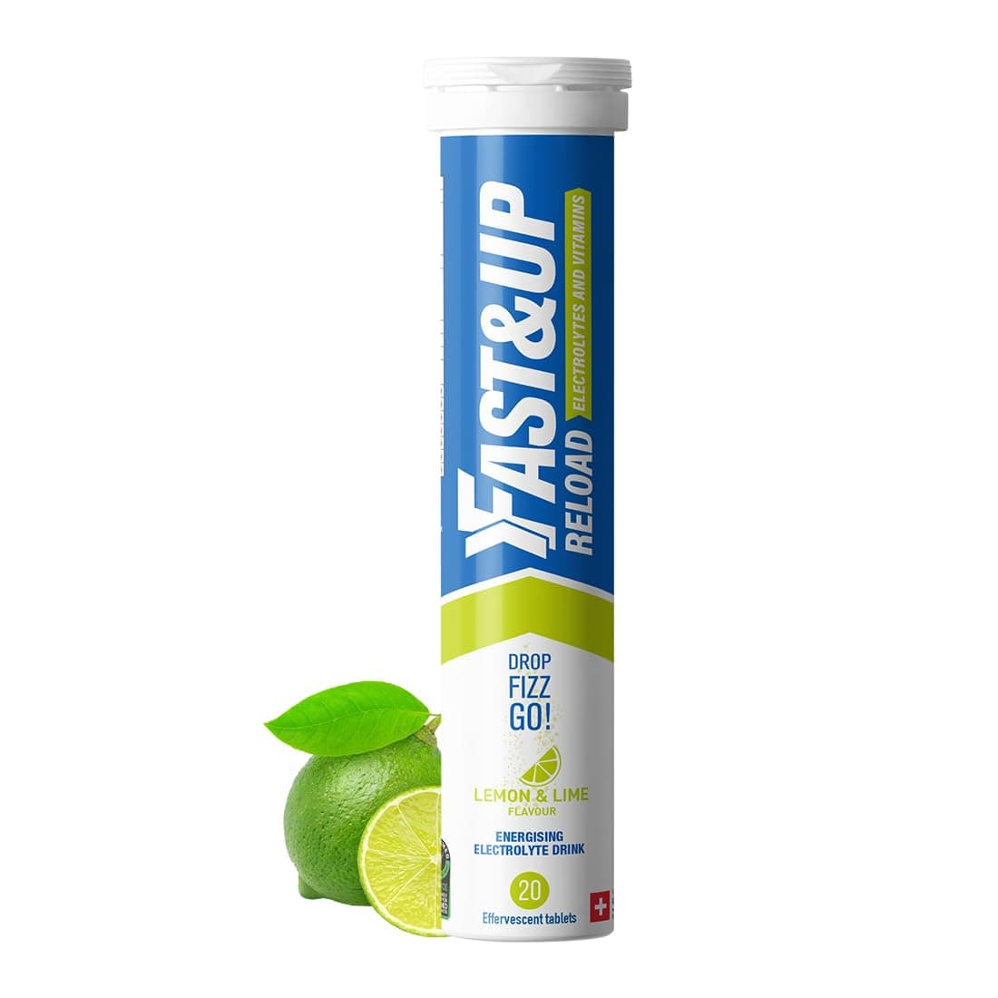 Fast&Up Reload – Lemon & Lime - Instant Electrolytes & Hydration - 20 Effervescent Tablets