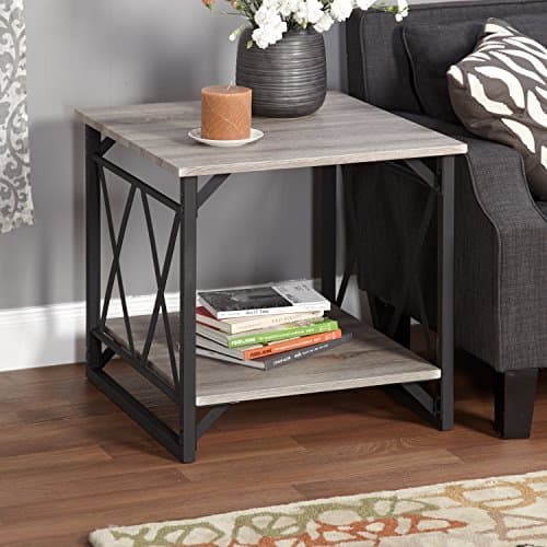 Metro Shop Seneca XX Black/ Grey Reclaimed End Table by Simple Living