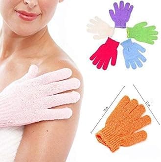 Pindia Set Of 2 Pair Bath Gloves Spa Massage Body Scrubber Cleaner