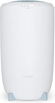 Zadro Large Hot Towel Warmer Bucket Timer Electric Towel Warmer for Bathroom Auto-Shut Off Heated Towel Warmer Spa (Large | 20L | 12" Dia. x 21" Tall, White/Blue)