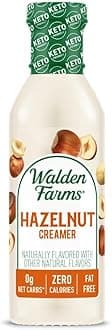 Hazelnut Coffee Creamer, 12 oz Bottle, Fresh Flavored Non-Dairy Milk Substitute, Natural and Liquid, Gluten Free and 0g Net Carbs, Vegan Friendly