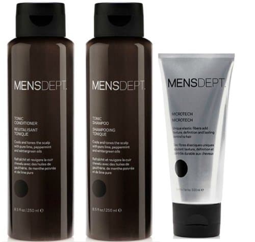 Mensdept Tonic Shampoo & Conditioner (8.5oz Duo + Microtech)