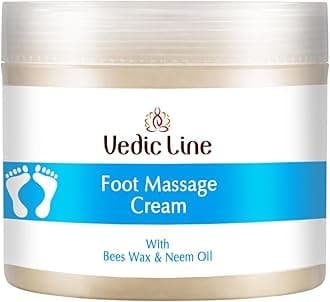 Vedicline Foot Massage Cream, Improve Skin Tonicity & Keep Odor Away with Bees Wax and Neem Oil for Nourishing Feet,100ml