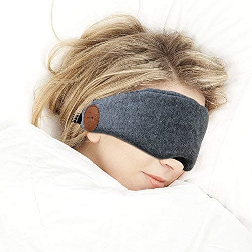 Bluetooth Sleeping Eye Mask Headphones Wireless Sleep Headset Hands-free Travel Sleeping Headphones Bluetooth V4.2 Blindfold Eye Cover Breathable Built-in Speakers and Microphone