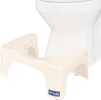 Squatty Potty Simple Bathroom Toilet Stool, Buttercream 7", Ergonomic Stool – Posture-Enhancing Bathroom Footrest for Improved Digestion & Constipation Relief