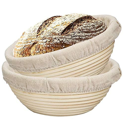 2 Packs 9 Inch Bread Proofing Basket - Baking Dough Bowl Gifts for Bakers Proving Baskets for Sourdough Lame Bread