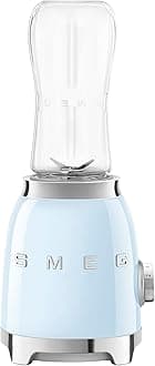 PBF01PBUK Retro 50’s Style Personal Blender, 2 x Bottles-To-Go, 2 Speed Settings, 600ml, 300W, Pastel Blue