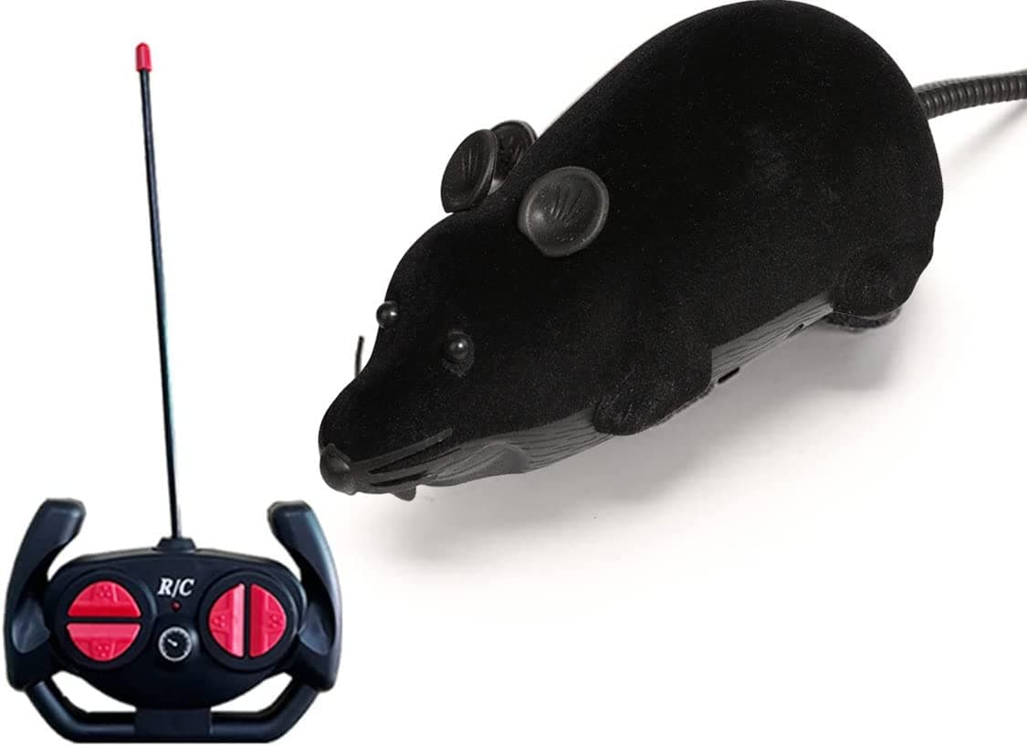 Remote Control Rat Toy, Wireless Remote Control Mouse Toy Fake Giant Realistic Rat RC Toy Prank for Halloween Christmas Birthday Gift, Funny Cat and Dog Toys