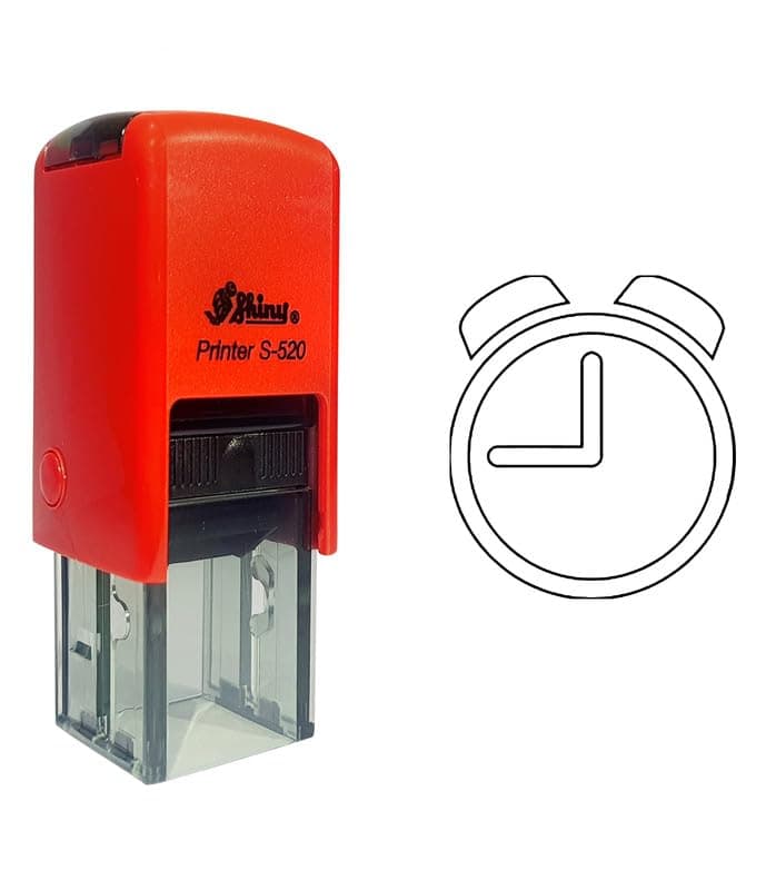 MeetYouAffection Shiny S-520 "Clock" Round Self Inking Kids Teacher Stamp Personalized Custom Shiny 20mm Rubber Mini Stamp