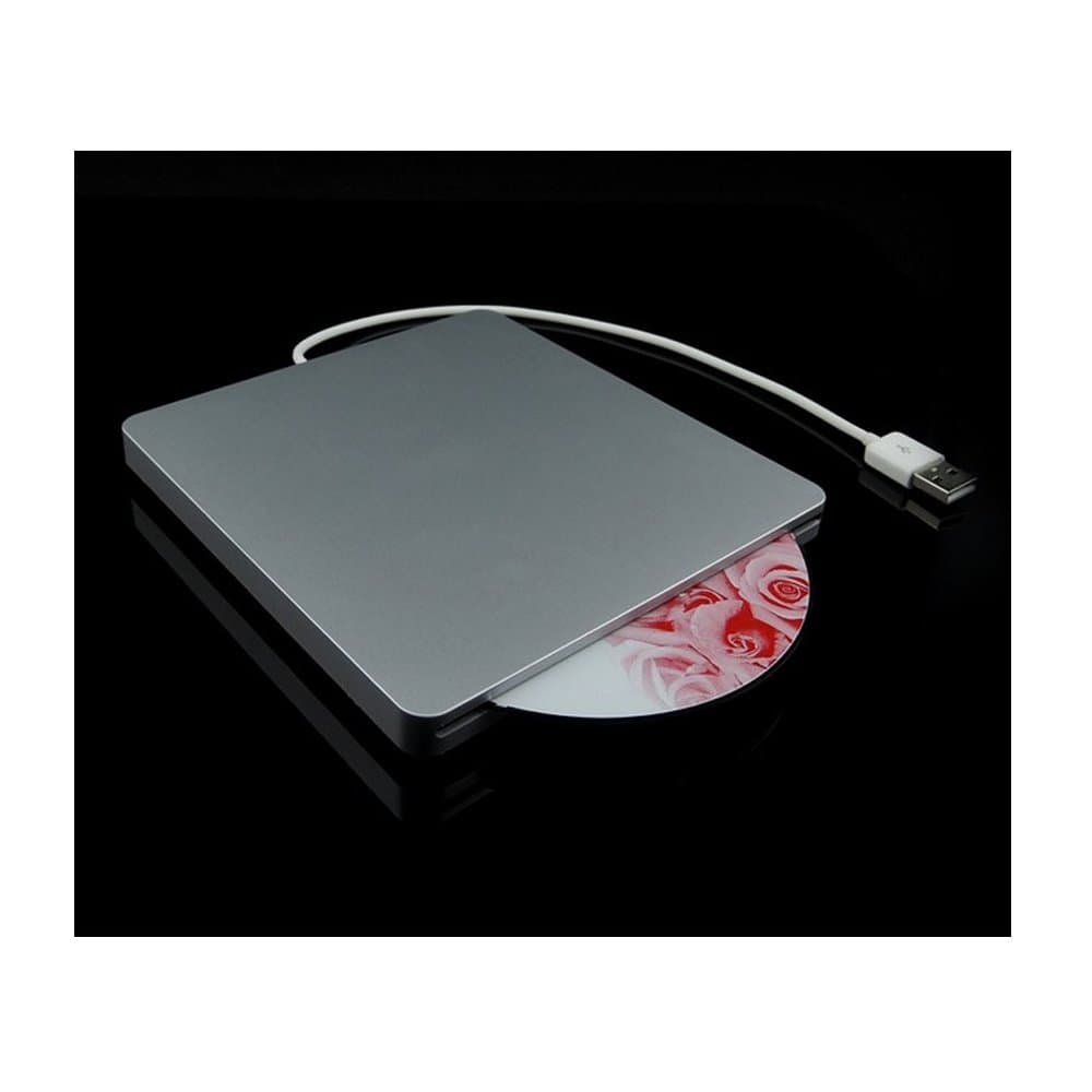 EKoo New USB 2.0 External Super Slim Slot-In DVD-RW,Super Slim USB SATA External Slot in DVD Burner Case for Apple MacBook Air, Pro, iMac, Mini (Silver)
