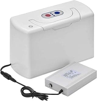 Portable Oxygen Generator/Oxygen Machine with Oxygen Tubing, Adjustable for Home And Travel Use +Car Air Purifier