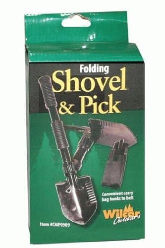 Campers Compact Shovel & Pick 2-in-1 (Folded 7-inch)(Belt Carry Bag)