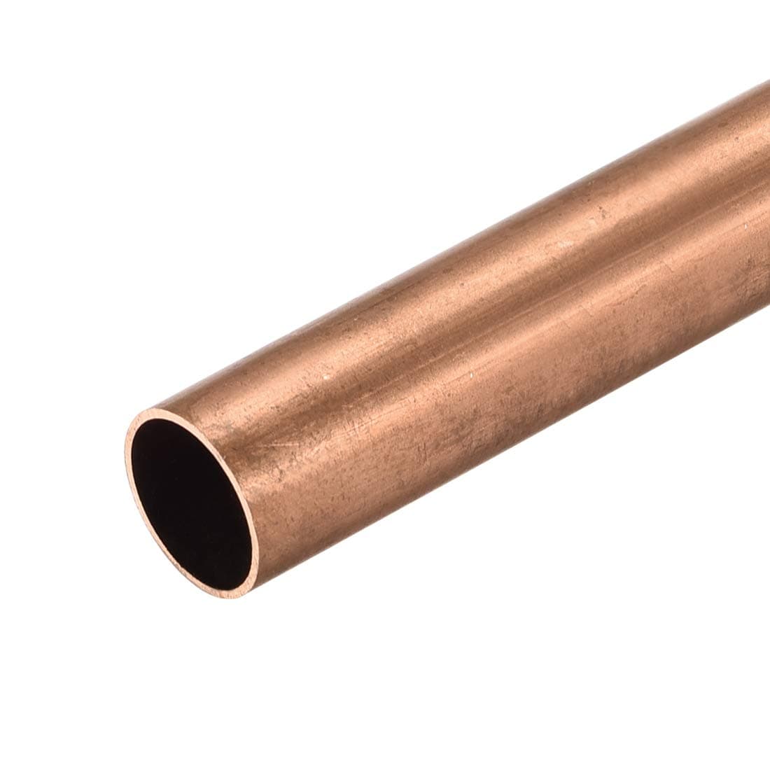 sourcing map Copper Round Tube, 10mm OD 0.5mm Wall Thickness 300mm Long Straight Pipe Tubing