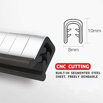 MYFAMIREA 13Ft(4M) Car Door Edge Guards - U Shape Edge Trim Rubber Seal Protector - Anti-Collision Clips Fit Most Cars