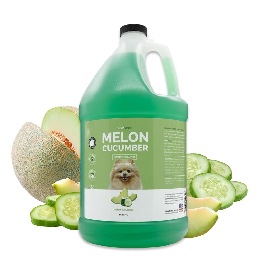 Melon Cucumber Dog Shampoo, 1 Gallon - Unique Herbal Blend, Professional Grade, Delivers Nutrients to Skin and Coat, Eliminates Smelly Pet Odors