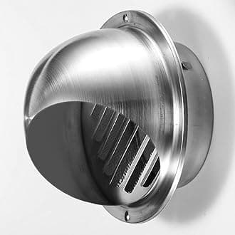 METANIC Air Vent Round Stainless Steel Exhaust Wall Outlet Hood HVAC Ducting Vent Cowl - 4in (10cm)