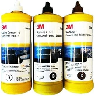 3M BUFFING & POLISHING Compound Hand Glaze Package, Silicone, 5973 5996 5990