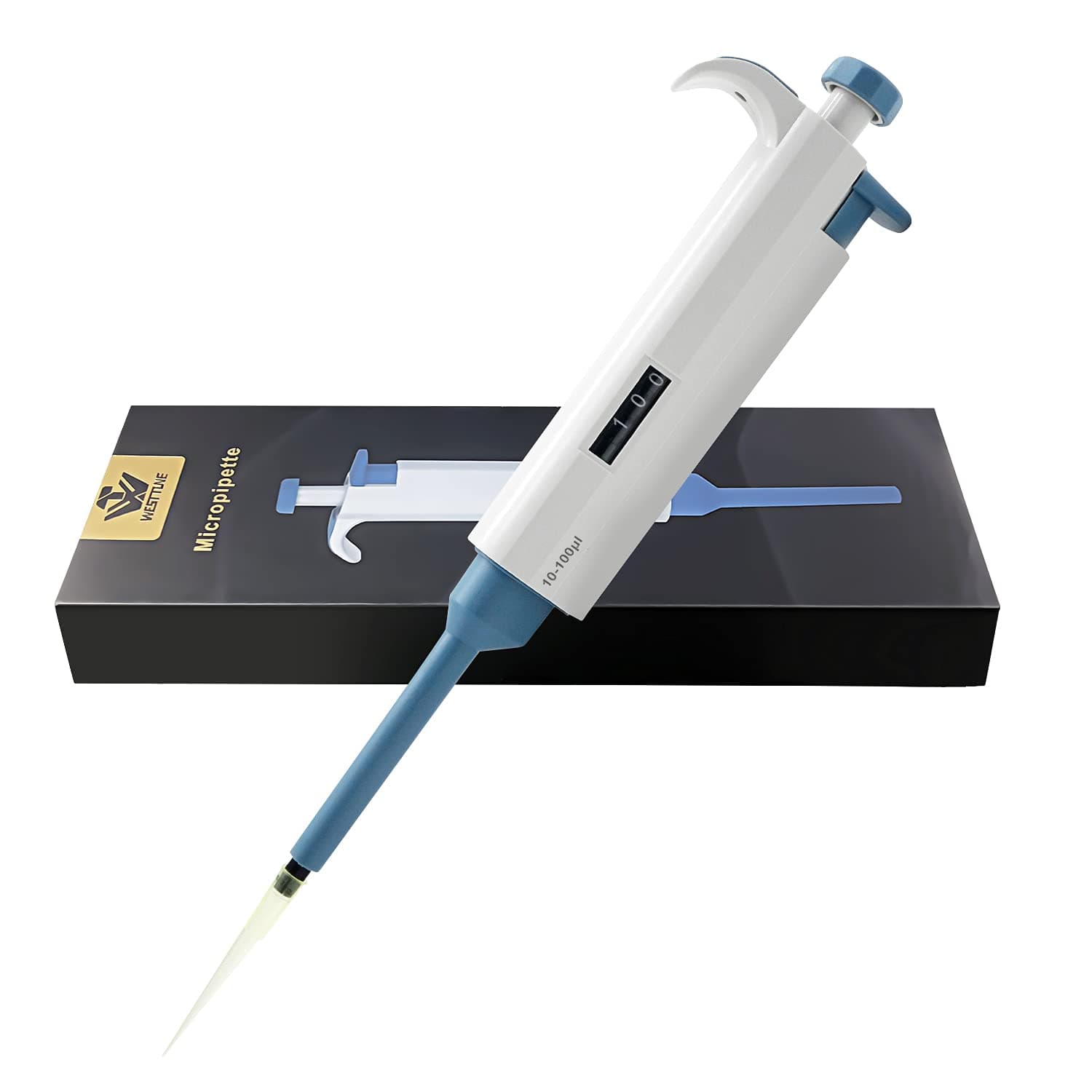 10-100μL Micropipette High-Accurate Pipettor Adjustable Variable Volume Single-Channel Pipette for Laboratory