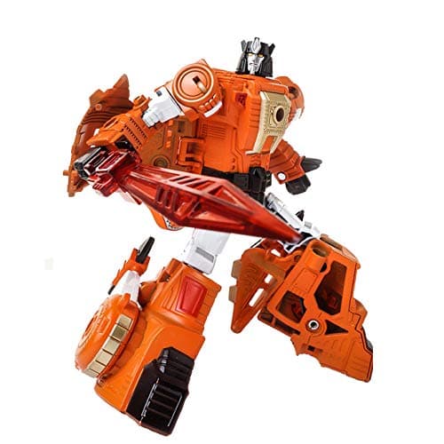 BMB Volcanicus Deformation Power Grimlock Alloy Dinosaur Action Figure Robot Toys Gifts for Kids Boys (Sludge(Orange Brachiosaurus))