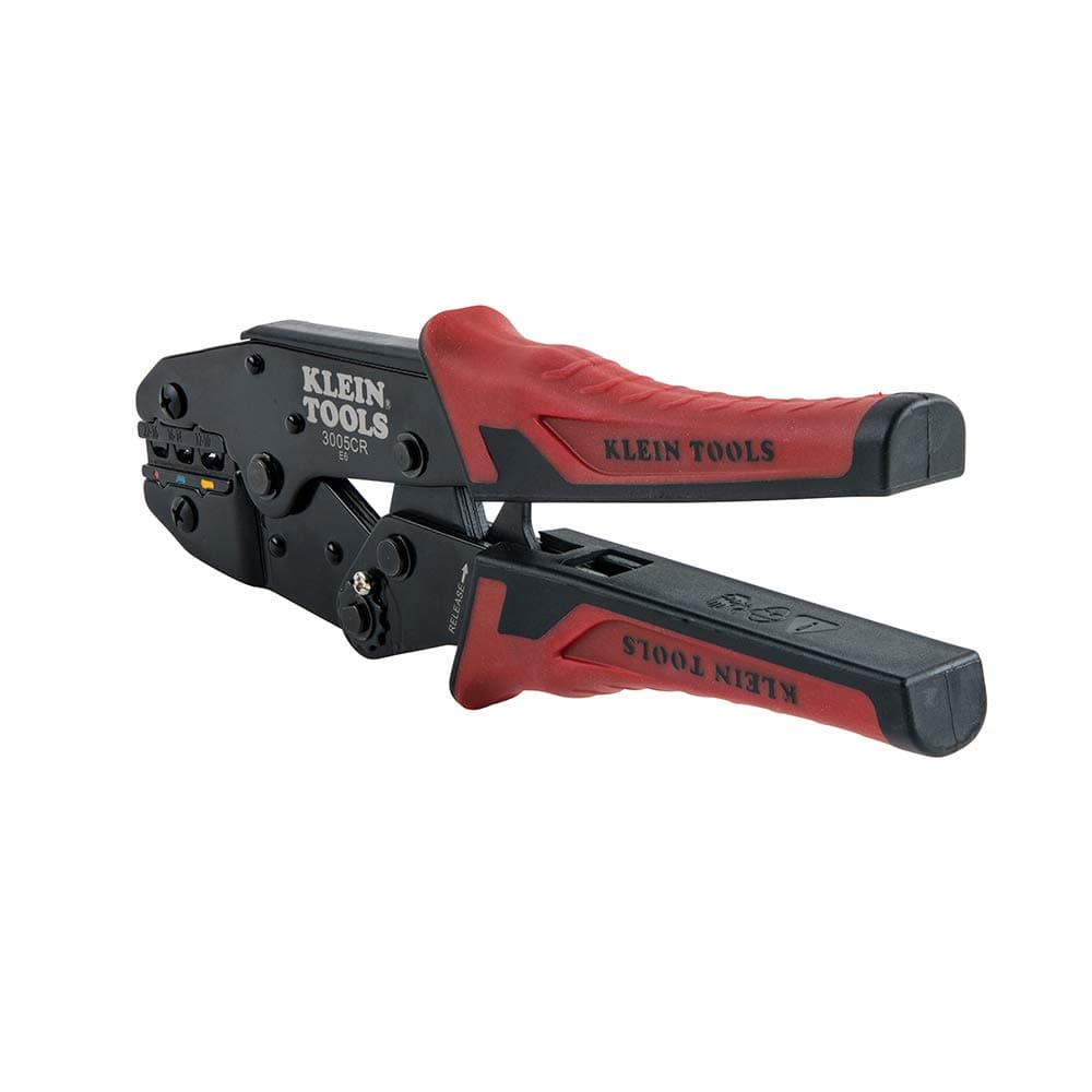 Klein Tools 3005CR Wire Crimper Tool, Ratcheting Insulated Terminal Crimper f...
