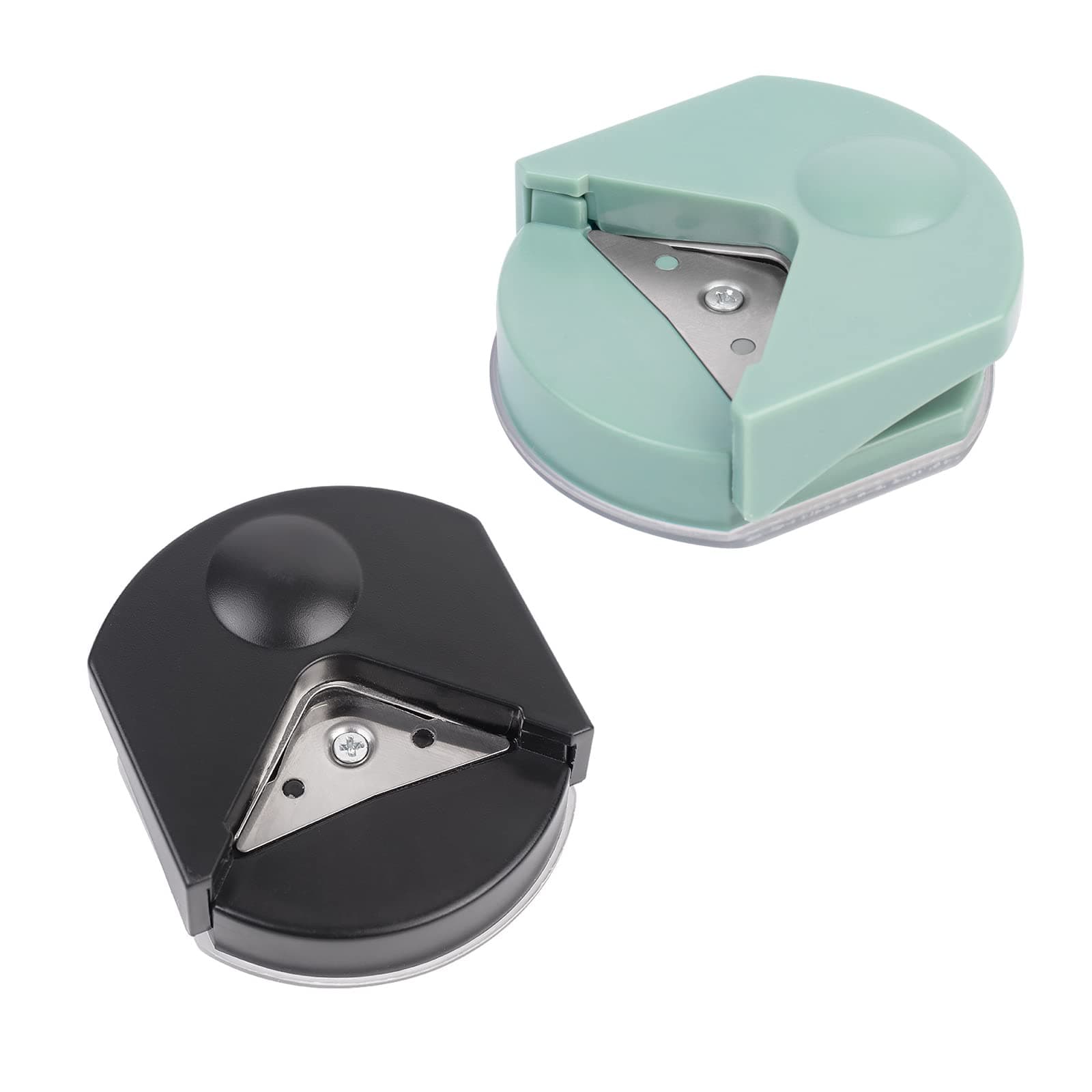 YUENTOEN 2Pcs Paper Corner Rounder, 4mm Corner Cutter Punch Tool for Paper Crafts, Photo, Cardstock, DIY Projects, Laminate, Card Making and Scrapbooking(Black,Green)
