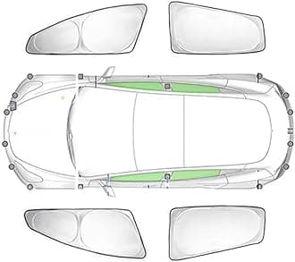 Car Window Shades for Toyota Fortuner 2006-2016,Privacy Sun Shade Set for Front Windshield Side and Rear Windows,Keep Your Car Cooler,Side 4PCS